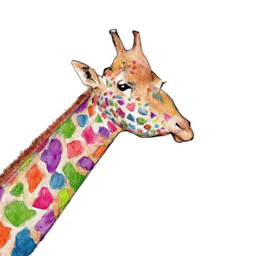 Colorful mulit-colored giraffe